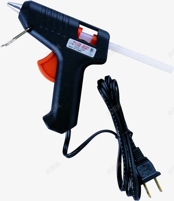 黑色的胶枪png免抠素材_新图网 https://ixintu.com 工具 胶枪 装饰 黑色