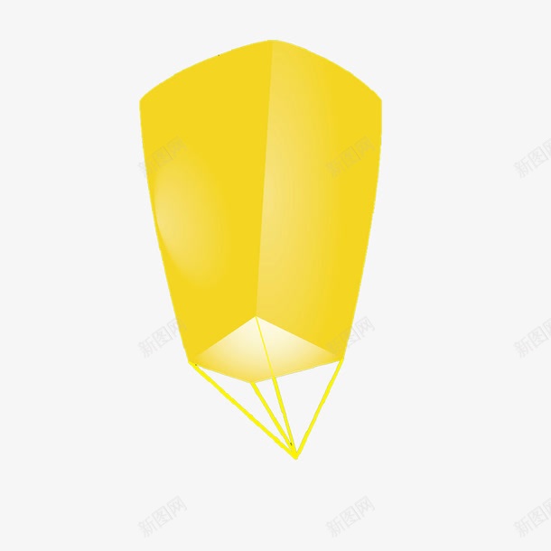 孔明灯png免抠素材_新图网 https://ixintu.com 中秋 孔明灯 黄色
