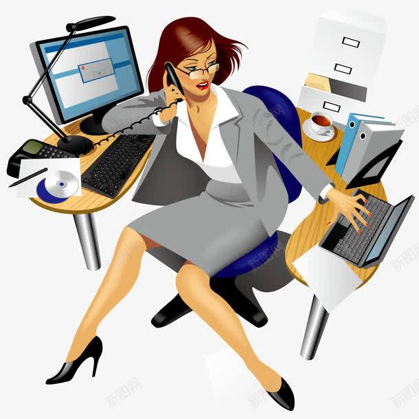 商业人物矢量图ai免抠素材_新图网 https://ixintu.com 企业人物 办公人物 商务人物 女白领 矢量图