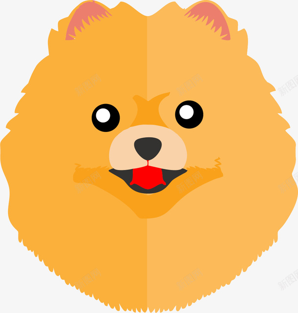 微笑的可爱多毛狗头矢量图eps免抠素材_新图网 https://ixintu.com 卡通狗头 多毛狗头 微笑 扁平风格 手绘狗头 狗头矢量图 矢量狗头 矢量图