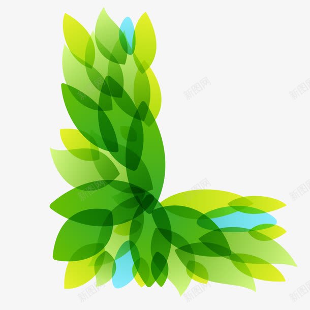 英语字母Lpng免抠素材_新图网 https://ixintu.com 字体设计 树叶字母L 植物字母 环保 绿色 艺术字