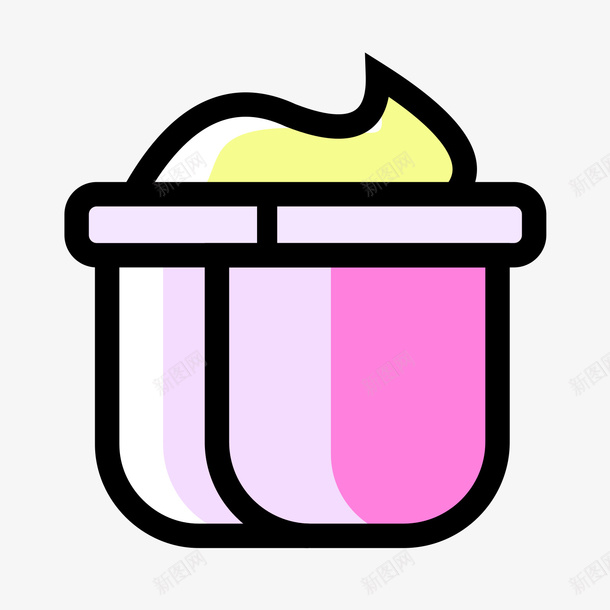 红色圆角酸奶食物卡通图标矢量图eps_新图网 https://ixintu.com 卡通图标 圆角 扁平化 红色 美食 蛋糕 酸奶 食物 矢量图