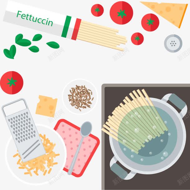 创意意大利面食谱png免抠素材_新图网 https://ixintu.com 创意 意大利面 食谱