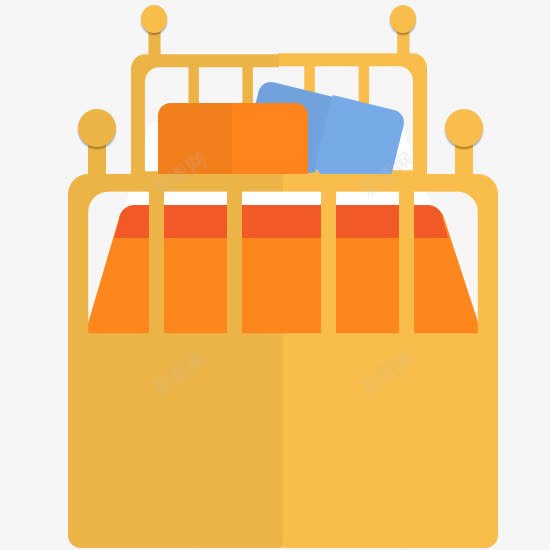 手绘床具png免抠素材_新图网 https://ixintu.com 卡通 家具 床 手绘