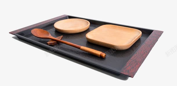 木质餐盘木盘木勺png免抠素材_新图网 https://ixintu.com 古风 木勺 木盘 木质