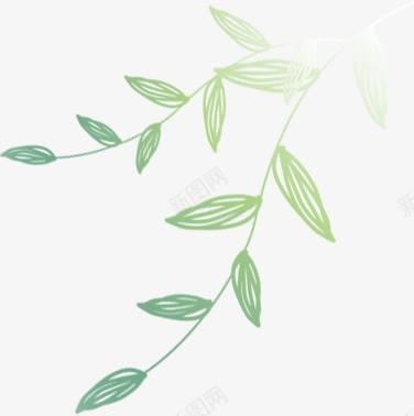 可爱手绘朦胧树叶png免抠素材_新图网 https://ixintu.com 可爱 朦胧 树叶