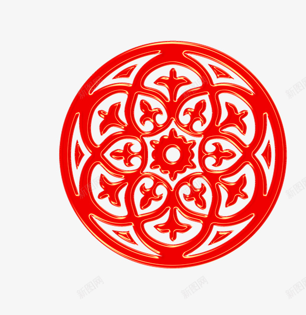 圆形花纹图案装饰png免抠素材_新图网 https://ixintu.com 图案 圆形 圆形花纹图案装饰 红色 花纹 装饰