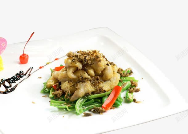 倒笃菜尖椒蒸鱼脯png免抠素材_新图网 https://ixintu.com 产品实物 美食 鱼肚皮
