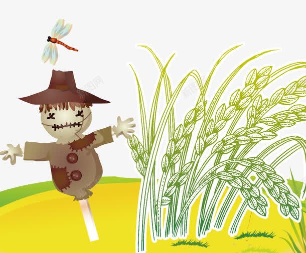 农耕插画png免抠素材_新图网 https://ixintu.com 农耕插画 卡通 卡通素材 播种水稻 水稻插画 水稻风景 秋收景象