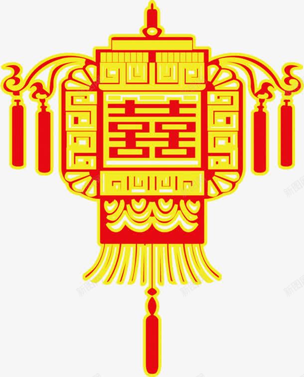 手绘喜字节日灯笼宫灯png免抠素材_新图网 https://ixintu.com 喜字 宫灯 灯笼 节日
