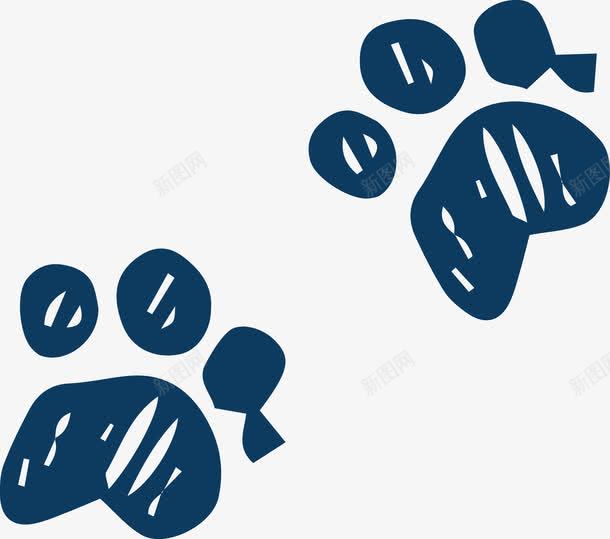 可爱卡通手绘蓝色猫爪印png免抠素材_新图网 https://ixintu.com 卡通 卡通猫爪印 可爱 手绘 猫 猫爪 猫爪印 蓝色