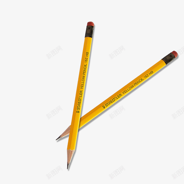 两根黄色的铅笔学习用品psd免抠素材_新图网 https://ixintu.com 学习用品 笔 铅笔 黄色