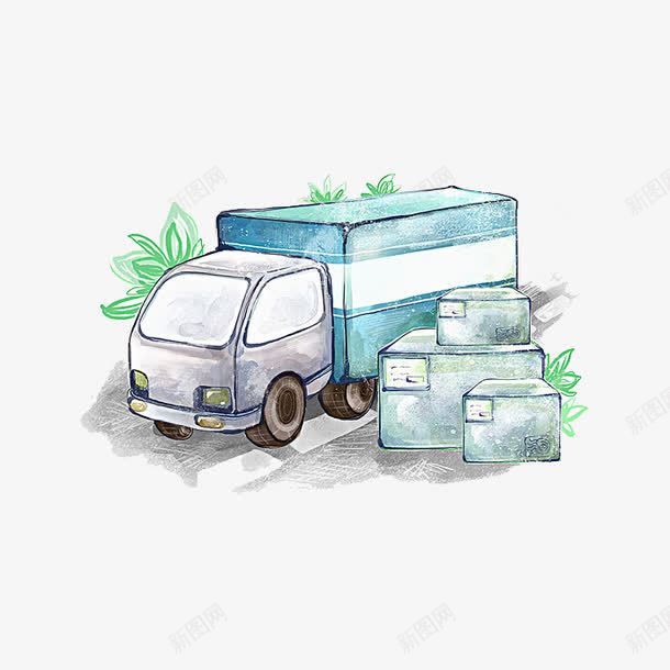 卡通运货卡车png免抠素材_新图网 https://ixintu.com png 卡车 卡通 大巴 货车
