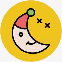 节日圣诞节剪影月亮图标png_新图网 https://ixintu.com 卡通创意图标 圣诞节 圣诞节图片 圣诞节素材 月亮 标签 矢量标签 节日 节日图片