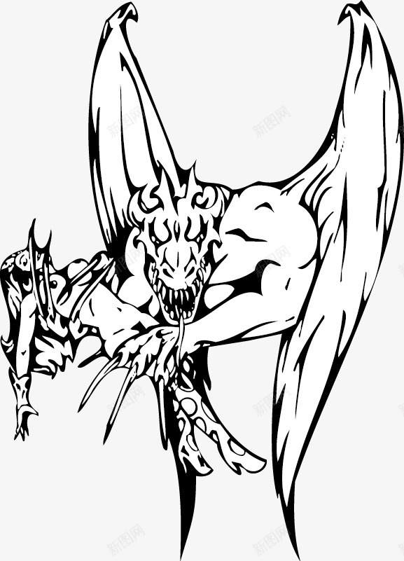龙png免抠素材_新图网 https://ixintu.com 凶猛 张嘴的龙 装饰 西方 野兽 龙