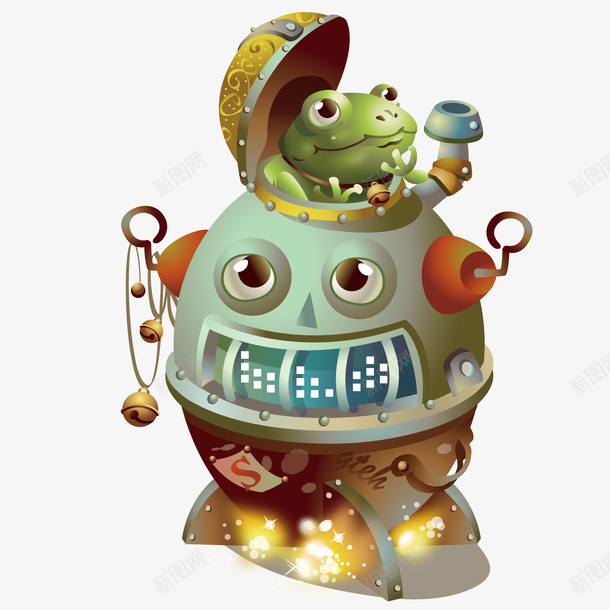 高科技青蛙矢量图ai免抠素材_新图网 https://ixintu.com 旅行 诺亚方舟 青蛙 青蛙的科技 矢量图
