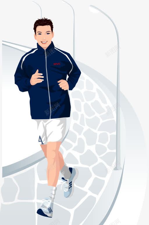 卡通跑步男生png免抠素材_新图网 https://ixintu.com 卡通 跑步 运动