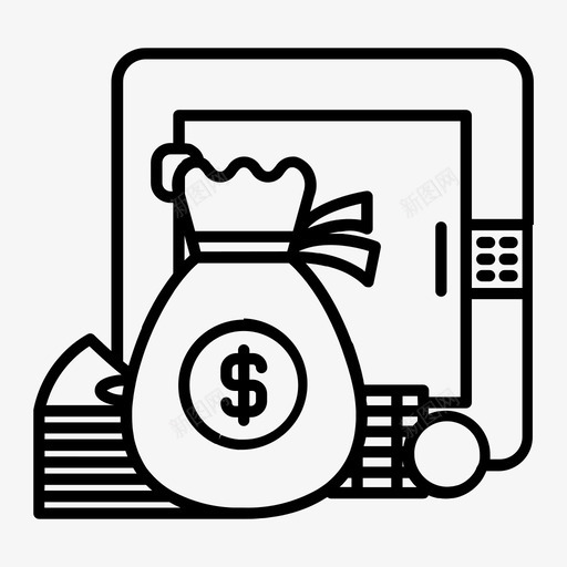 安全投资金融保护图标svg_新图网 https://ixintu.com 保护 安全 安全投资 金融