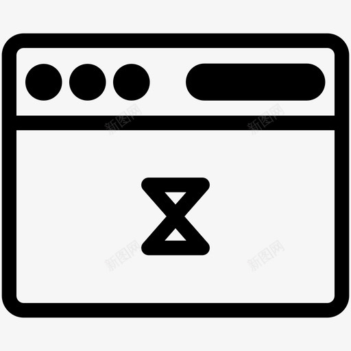 窗口加载浏览器等待图标svg_新图网 https://ixintu.com 浏览器 窗口 窗口加载 等待