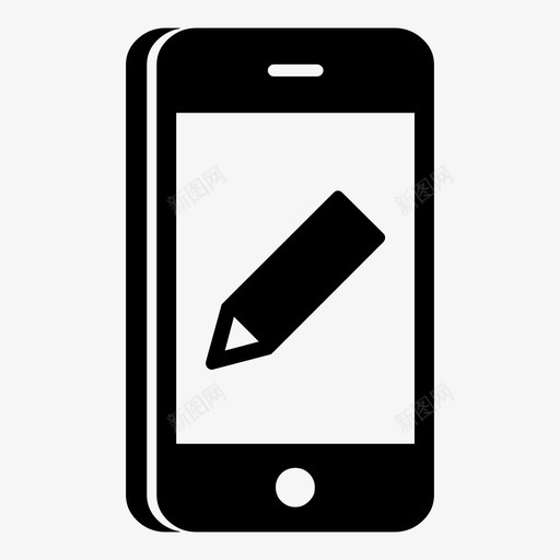 智能手机合成移动图标svg_新图网 https://ixintu.com 合成 智能手机 智能手机功能 移动 铅笔