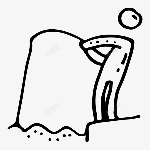 钓鱼海滩海洋图标svg_新图网 https://ixintu.com 人类活动涂鸦 海洋 海滩 运动 钓鱼