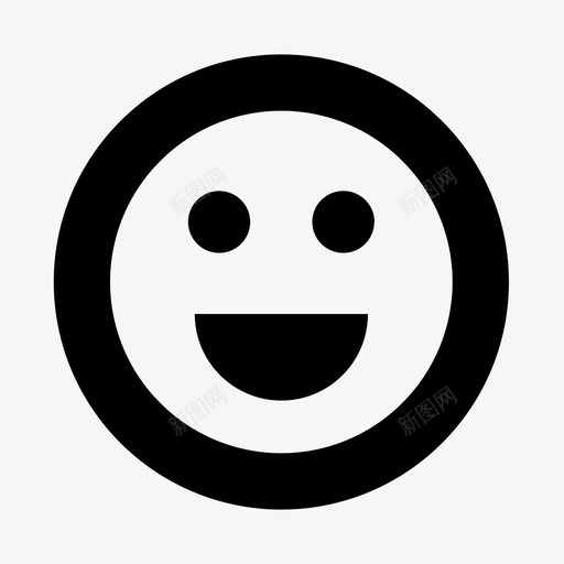 大笑脸表情符号快乐图标svg_新图网 https://ixintu.com 大笑脸 快乐 胖脸 表情符号