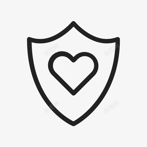爱的逃避心盾牌图标svg_新图网 https://ixintu.com 心 情人节 爱的逃避 盾牌