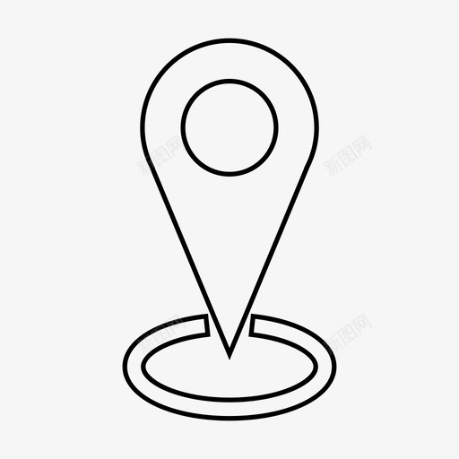 地图针定位点图标svg_新图网 https://ixintu.com 地图针 定位 点