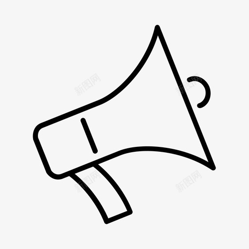 扩音器警报注意图标svg_新图网 https://ixintu.com 办公室 声明 大声 扩音器 注意 警报