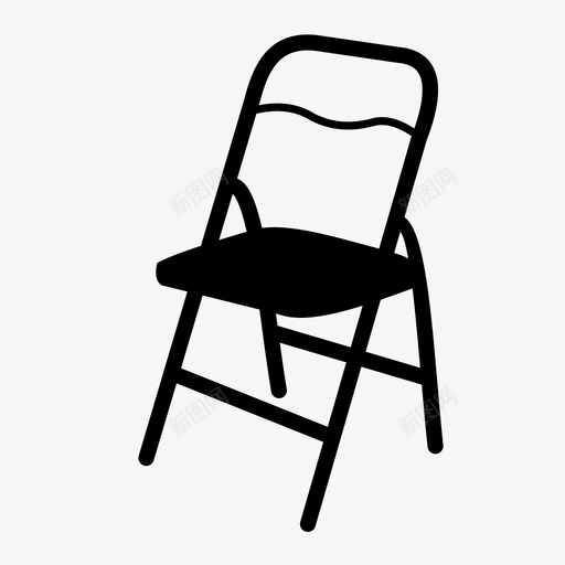 座椅折叠椅家具图标svg_新图网 https://ixintu.com 家具 座椅 折叠椅