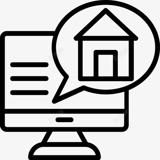 房地产广告在线房地产房地产营销图标svg_新图网 https://ixintu.com 在线房地产 房地产广告 房地产线图标集 房地产营销