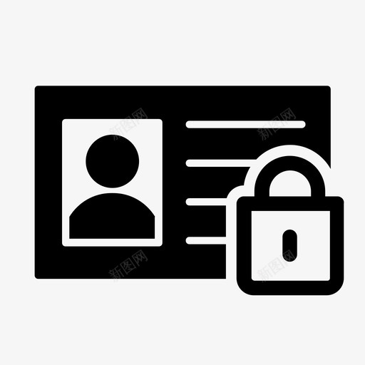 锁定帐户隐私用户图标svg_新图网 https://ixintu.com 用户 用户数据 锁定帐户 隐私