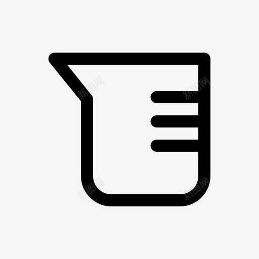 量杯烧杯厨师图标svg_新图网 https://ixintu.com 厨师 基本图标 杯子 烧杯 量杯