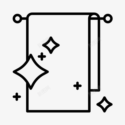 毛巾浴室清洁图标svg_新图网 https://ixintu.com 个人卫生 卫生 毛巾 浴室 清洁