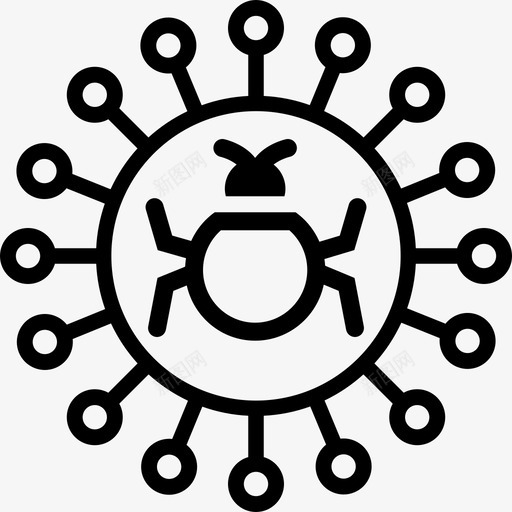 隔离防病毒漏洞图标svg_新图网 https://ixintu.com 安全性 漏洞 行图标 防火墙 防病毒 隔离