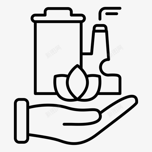 工业关怀工厂绿色技术图标svg_新图网 https://ixintu.com 可再生能源绿色技术 工业关怀 工厂 手 星球 绿色技术