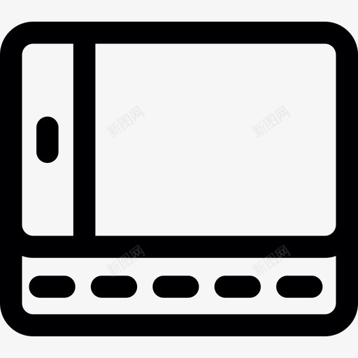 带有按键技术媒体和技术的手机图标svg_新图网 https://ixintu.com 媒体和技术的手机 带有按键 技术