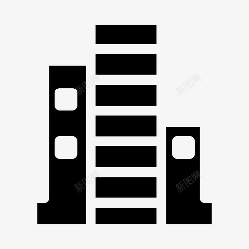 建筑物公司大楼酒店大楼图标svg_新图网 https://ixintu.com 公司大楼 办公室 建筑物 酒店大楼
