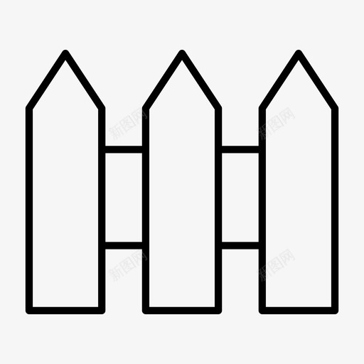 三板篱笆边框篱笆图标svg_新图网 https://ixintu.com 三板篱笆 园艺 木材 篱笆 花园 边框