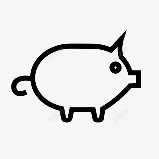 猪银行美元图标svg_新图网 https://ixintu.com 养殖3 小猪 猪 猪肉 猪银行 美元 银行