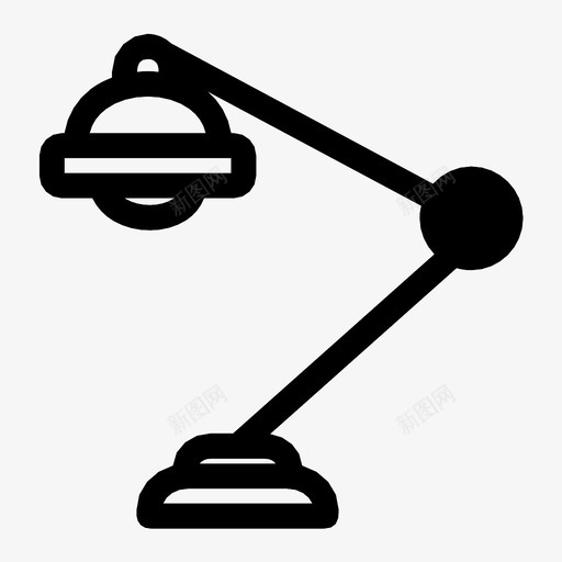 灯具电灯灯罩图标svg_新图网 https://ixintu.com 台灯 灯具 灯罩 电灯