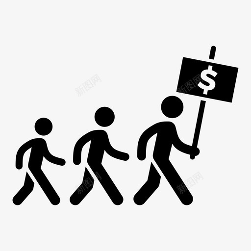 罢工纠察工会图标svg_新图网 https://ixintu.com 工会 纠察 罢工