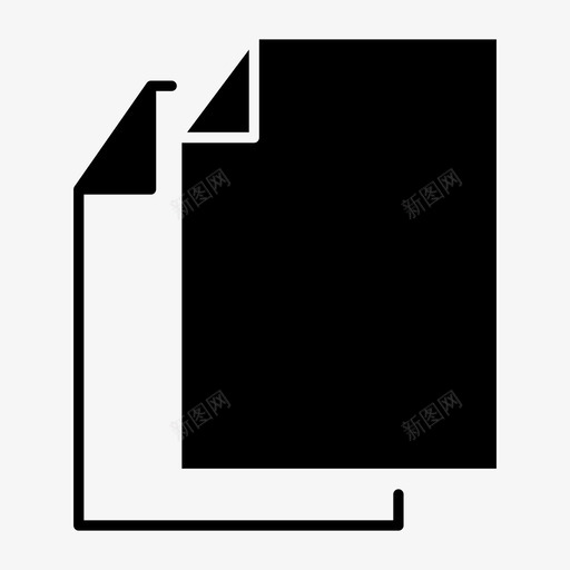 双联纸复印件双联件图标svg_新图网 https://ixintu.com 双联件 双联纸 复印件