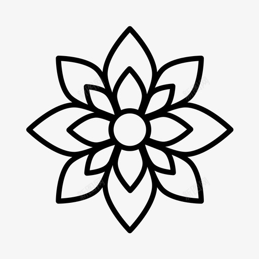 植物性开花花店图标svg_新图网 https://ixintu.com 开花 春天 植物性 花 花园 花店