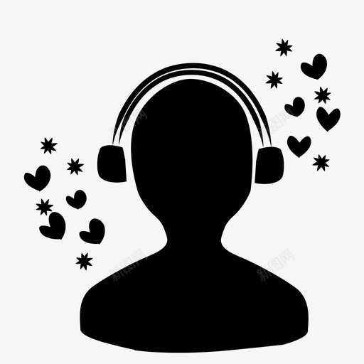 听音乐的人耳机快乐图标svg_新图网 https://ixintu.com 听音乐的人 快乐 耳机