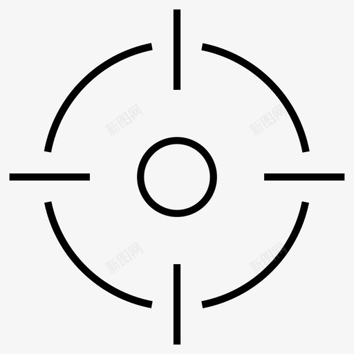 瞄准十字准星射击图标svg_新图网 https://ixintu.com 十字准星 射击 瞄准