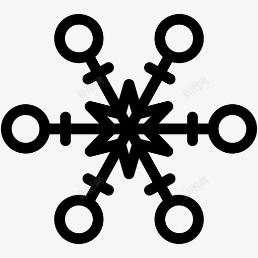 雪冰雪花图标svg_新图网 https://ixintu.com 冰 天气 天气3 雪 雪花