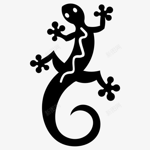 蝾螈两栖动物火蜥蜴图标svg_新图网 https://ixintu.com 两栖动物 壁虎 火蜥蜴 蜥蜴 蝾螈