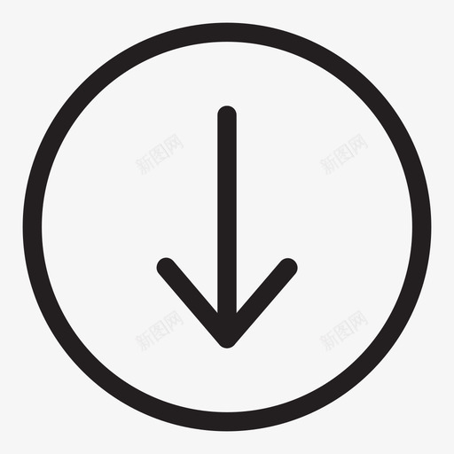 向下箭头箭头线集合图标svg_新图网 https://ixintu.com 向下 箭头 箭头线集合