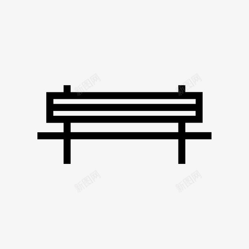 长凳花园公园图标svg_新图网 https://ixintu.com 休息 公园 公园长凳 座位 花园 长凳